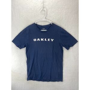 Oakley Mens‎ Navy Blue Short Sleeve Graphic T-shirt Size Small